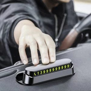 Temporary Car parking card luminous Phone Number Card Plate Phone Holder Hidenable parking Number
