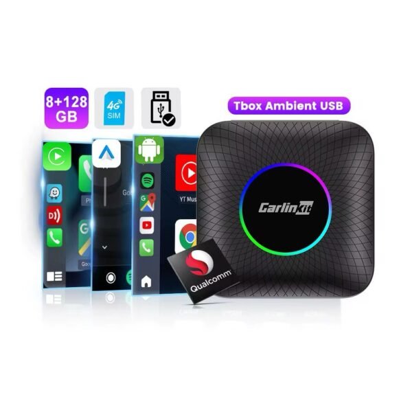 CarlinKit Tbox Ambient Android 13 CarPlay AI Box,8GB RAM+128GB ROM,Wireless - Image 7