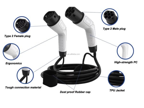 Fast Charging Cable Type 2 to Type 2 - Image 5